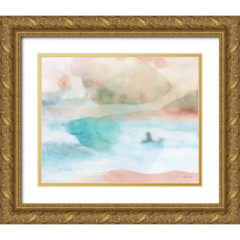 High Surf 1 Gold Ornate Wood Framed Art Print with Double Matting by Stellar Design Studio