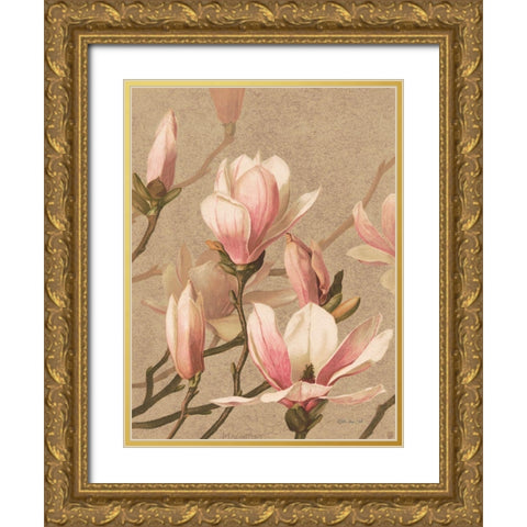 Antique Botanical Collection 4 Gold Ornate Wood Framed Art Print with Double Matting by Stellar Design Studio