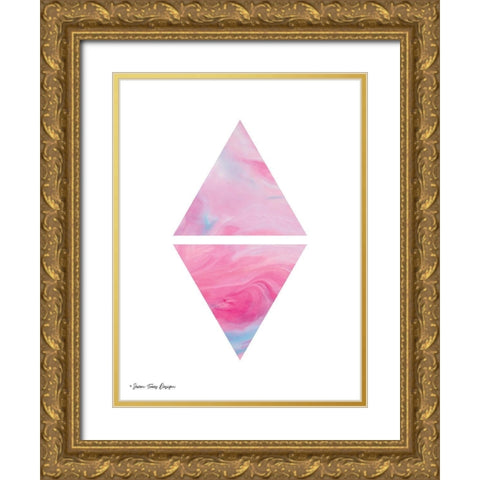 Marble Geometric II Gold Ornate Wood Framed Art Print with Double Matting by Seven Trees Design