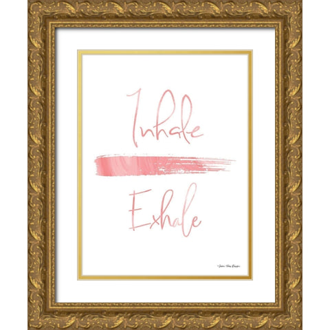 Inhale, Exhale Gold Ornate Wood Framed Art Print with Double Matting by Seven Trees Design