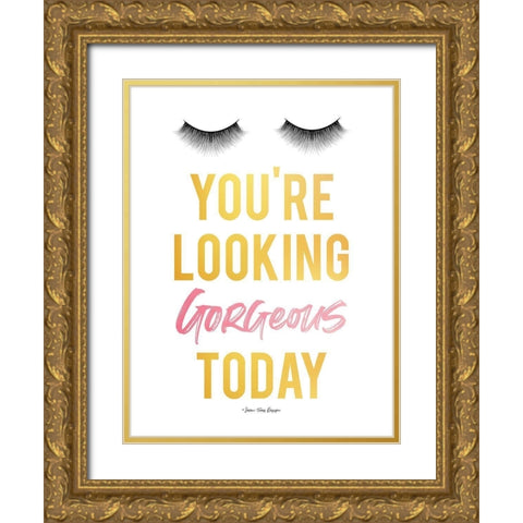 Gorgeous Today Gold Ornate Wood Framed Art Print with Double Matting by Seven Trees Design