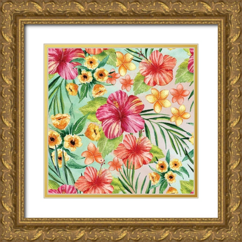 The Tropical Life I Gold Ornate Wood Framed Art Print with Double Matting by Seven Trees Design