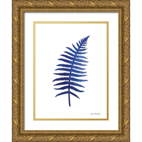 Watercolor Blue Paint I Gold Ornate Wood Framed Art Print with Double Matting by Seven Trees Design