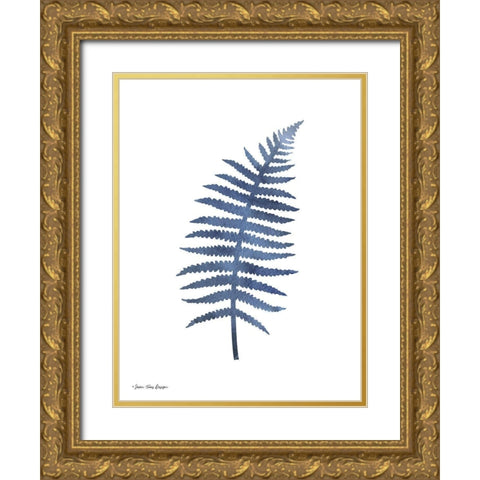 Watercolor Blue Paint III Gold Ornate Wood Framed Art Print with Double Matting by Seven Trees Design