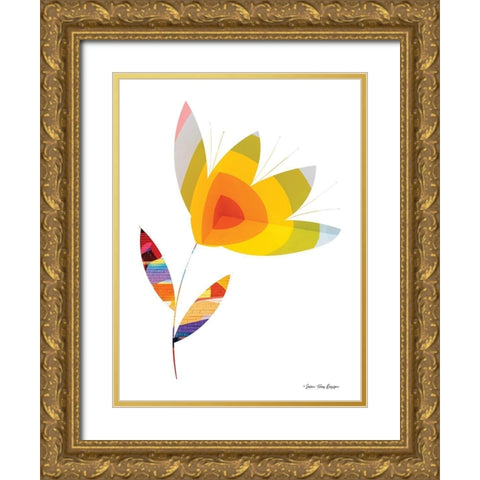 Street Art Flower I Gold Ornate Wood Framed Art Print with Double Matting by Seven Trees Design