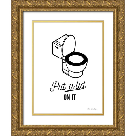 Put a Lid on It Gold Ornate Wood Framed Art Print with Double Matting by Seven Trees Design