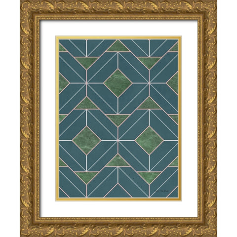 Art Deco II Gold Ornate Wood Framed Art Print with Double Matting by Seven Trees Design