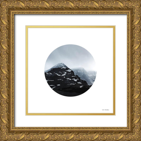 Snow Mountains Gold Ornate Wood Framed Art Print with Double Matting by Seven Trees Design