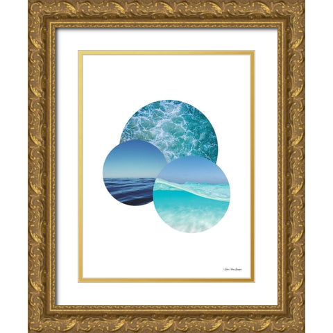 Plante Oceans Gold Ornate Wood Framed Art Print with Double Matting by Seven Trees Design