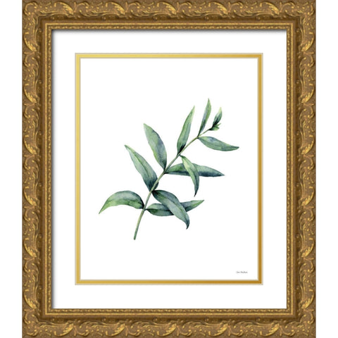 Eucalyptus V Gold Ornate Wood Framed Art Print with Double Matting by Seven Trees Design