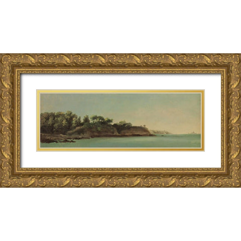 Vintage Landscape   Gold Ornate Wood Framed Art Print with Double Matting by Seven Trees Design