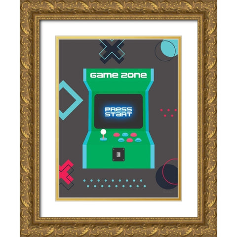 Game Zone     Gold Ornate Wood Framed Art Print with Double Matting by Seven Trees Design