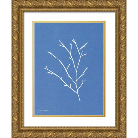 Blue Botanical III    Gold Ornate Wood Framed Art Print with Double Matting by Seven Trees Design