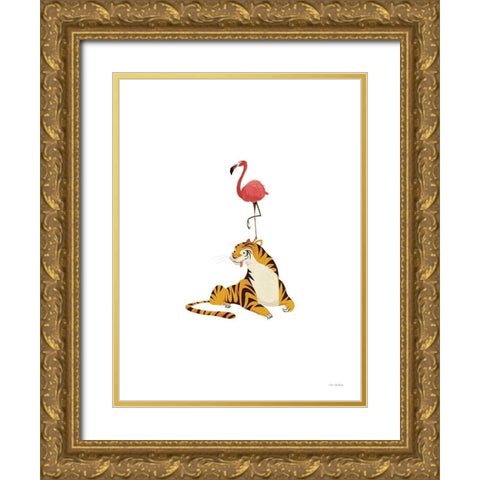 Mediterranean Lemon Gold Ornate Wood Framed Art Print with Double Matting by Seven Trees  Design