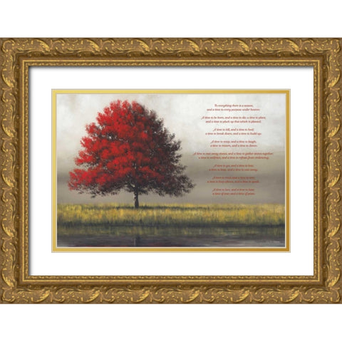 Time for Everything Gold Ornate Wood Framed Art Print with Double Matting by Gagnon,Tim