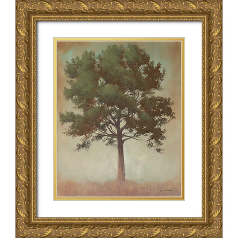 Tonal Tree Gold Ornate Wood Framed Art Print with Double Matting by Gagnon, Tim