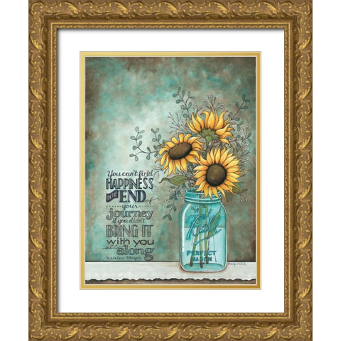 All Along Gold Ornate Wood Framed Art Print with Double Matting by Crawford, Tonya