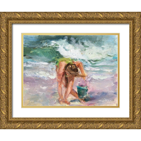 Something Shiny Gold Ornate Wood Framed Art Print with Double Matting by Owen-Cullimore, Tracey