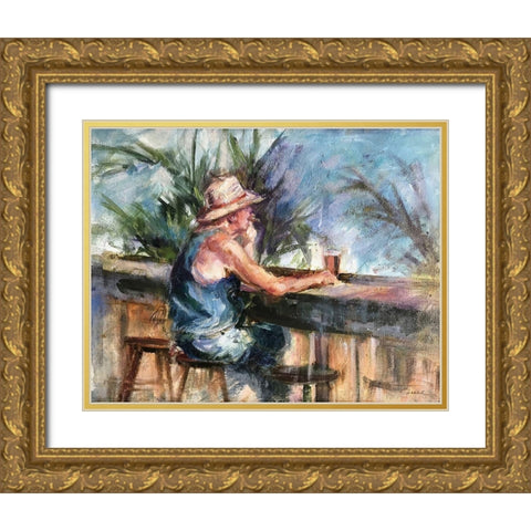 Itâ€™s 5:00 Somewhere Gold Ornate Wood Framed Art Print with Double Matting by Owen-Cullimore, Tracy