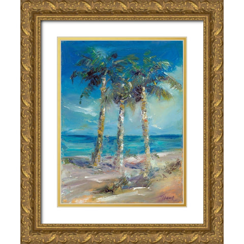 Threes Company   Gold Ornate Wood Framed Art Print with Double Matting by Owen-Cullimore, Tracy