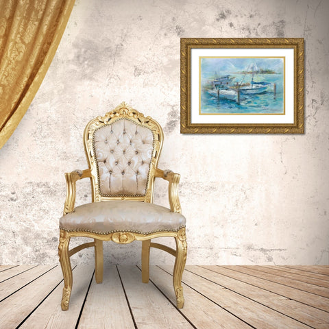 Dockside Gold Ornate Wood Framed Art Print with Double Matting by Owen-Cullimore, Tracy