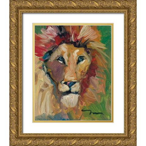 The King Gold Ornate Wood Framed Art Print with Double Matting by Trujillo, Jose