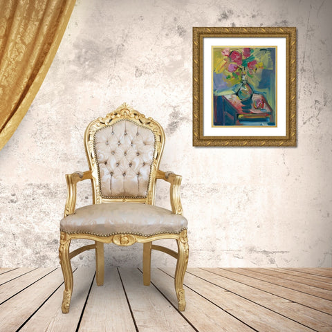 The Night Stand Gold Ornate Wood Framed Art Print with Double Matting by Trujillo, Jose