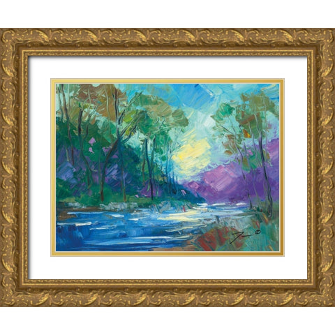 Early Light Impressions Gold Ornate Wood Framed Art Print with Double Matting by Trujillo, Jose
