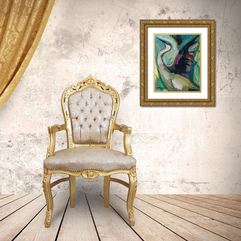 The Flight Gold Ornate Wood Framed Art Print with Double Matting by Trujillo, Jose
