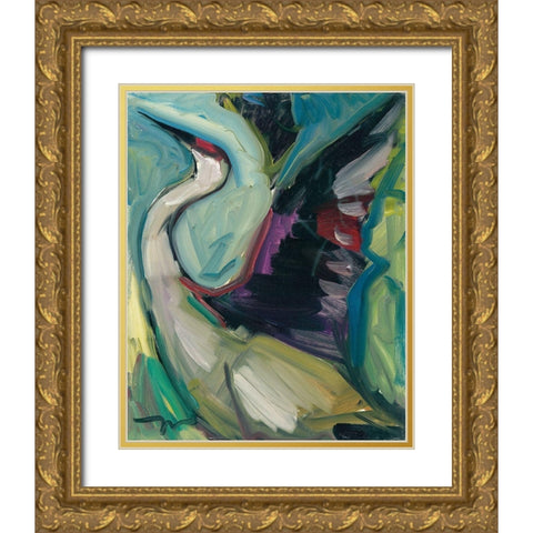 The Flight Gold Ornate Wood Framed Art Print with Double Matting by Trujillo, Jose