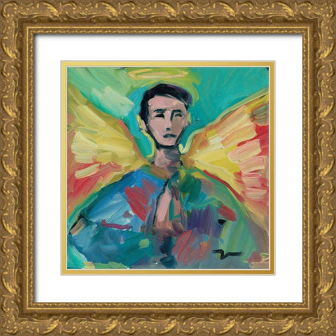The Little Angel Gold Ornate Wood Framed Art Print with Double Matting by Trujillo, Jose