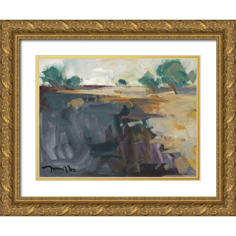 Abstract Landscape     Gold Ornate Wood Framed Art Print with Double Matting by Trujillo, Jose