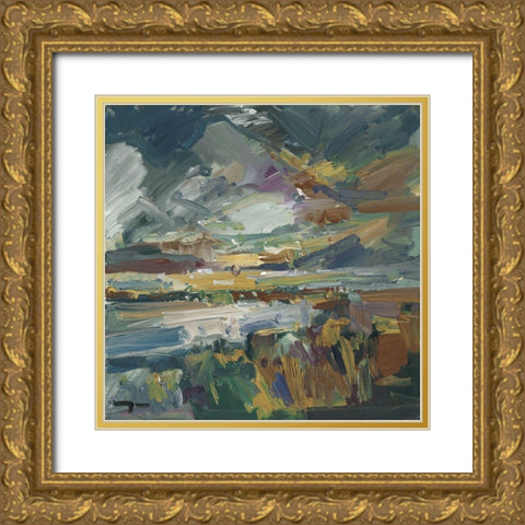 American Marshland     Gold Ornate Wood Framed Art Print with Double Matting by Trujillo, Jose