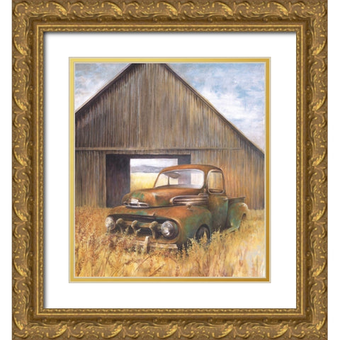 Permanent Parking Spot Gold Ornate Wood Framed Art Print with Double Matting by White Ladder