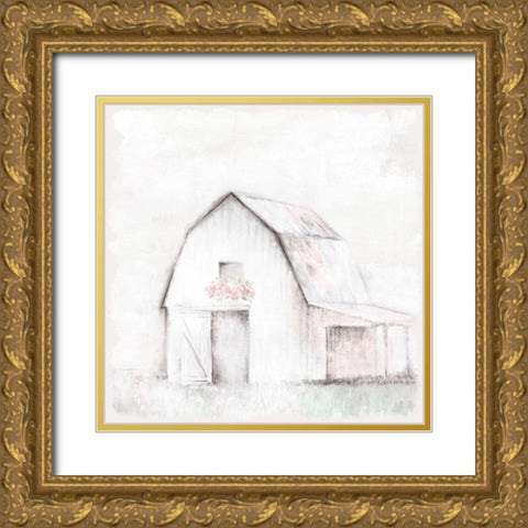 Pastel Barn Gold Ornate Wood Framed Art Print with Double Matting by White Ladder