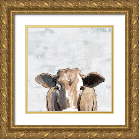 On the Farm  Gold Ornate Wood Framed Art Print with Double Matting by White Ladder