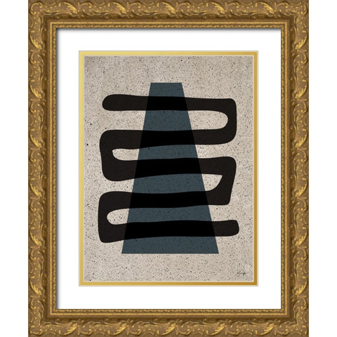Traceable Gold Ornate Wood Framed Art Print with Double Matting by Yass Naffas Designs
