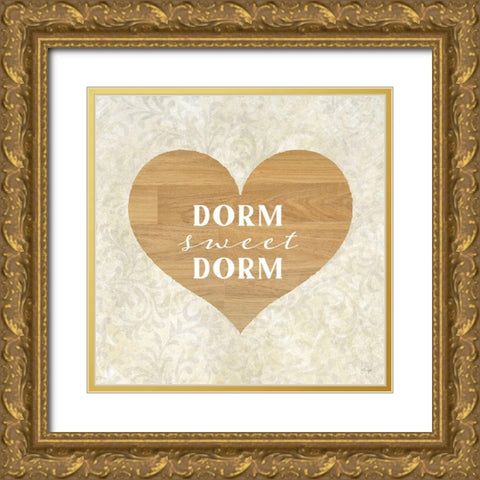 Dorm Sweet Dorm Gold Ornate Wood Framed Art Print with Double Matting by Yass Naffas Designs