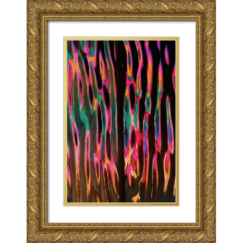 Abstract light reflection on glass bowl Gold Ornate Wood Framed Art Print with Double Matting by Jones, Adam