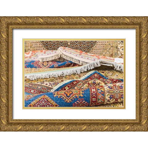 Africa-Egypt-Cairo-Giza Rugs for purchase a at rug and tapestry weaving school Gold Ornate Wood Framed Art Print with Double Matting by Wilson, Emily