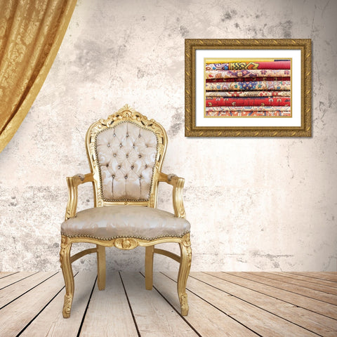 Africa-Egypt-Cairo-Giza Rugs for purchase a at rug and tapestry weaving school Gold Ornate Wood Framed Art Print with Double Matting by Wilson, Emily