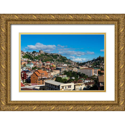 Madagascar-Antananarivo View of the city Gold Ornate Wood Framed Art Print with Double Matting by Hogstrom, Inger