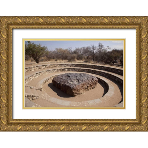 Africa, Namibia View of the Hoba Meteorite Gold Ornate Wood Framed Art Print with Double Matting by Kaveney, Wendy