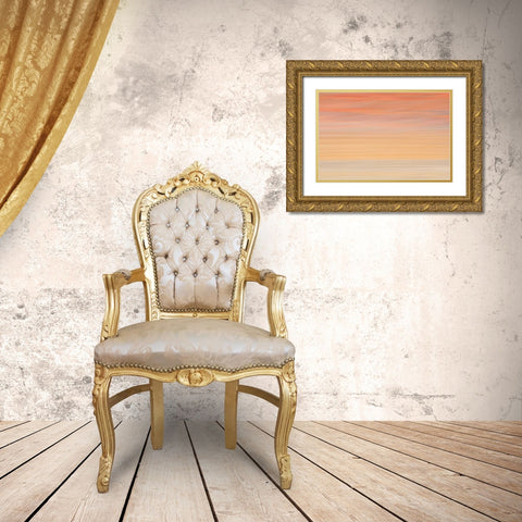 Namibia Abstract of heat distorting grassy plain Gold Ornate Wood Framed Art Print with Double Matting by Young, Bill