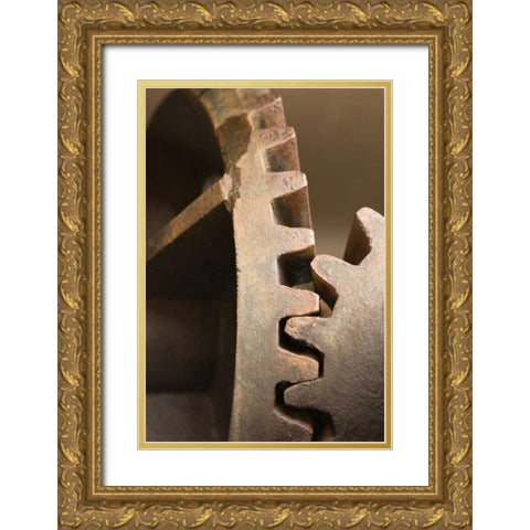 Antarctica, Grytviken Abandoned whaling machine Gold Ornate Wood Framed Art Print with Double Matting by Grall, Don