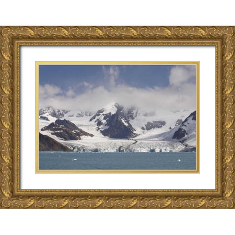 Antarctica, Royal Bay Weddell Glacier Gold Ornate Wood Framed Art Print with Double Matting by Grall, Don