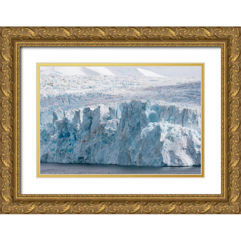 Southern Ocean-South Georgia-Drygalski Fjord-Resting Glacier-Details of ice in the Resting Glacier Gold Ornate Wood Framed Art Print with Double Matting by Goff, Ellen B.