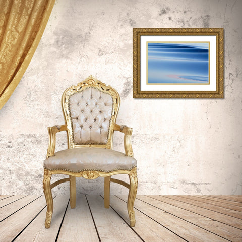 Southern Ocean-near South Georgia-Patterns created by the ship in the glassy water Gold Ornate Wood Framed Art Print with Double Matting by Goff, Ellen B.