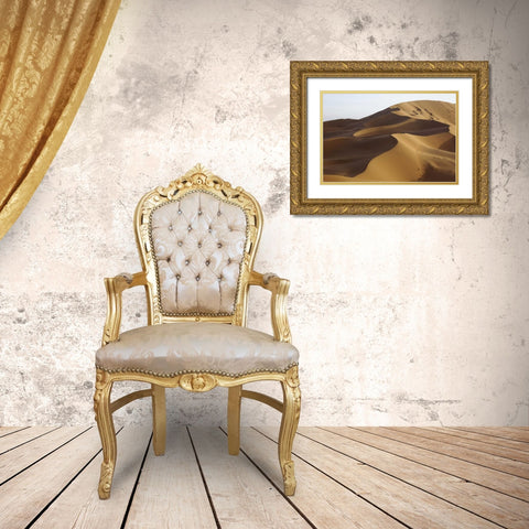 China, Badain Jaran Desert landscape Gold Ornate Wood Framed Art Print with Double Matting by Anon, Ellen