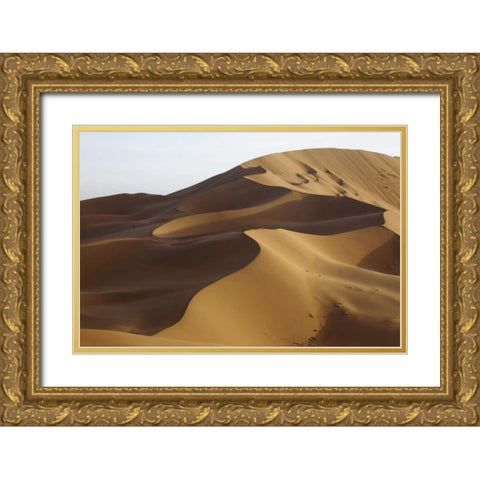 China, Badain Jaran Desert landscape Gold Ornate Wood Framed Art Print with Double Matting by Anon, Ellen
